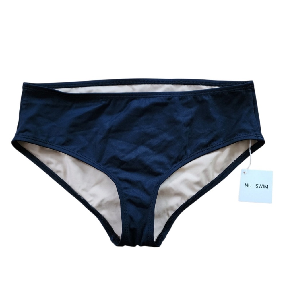 NU SWIM Classic Black Bikini Bottoms Medium